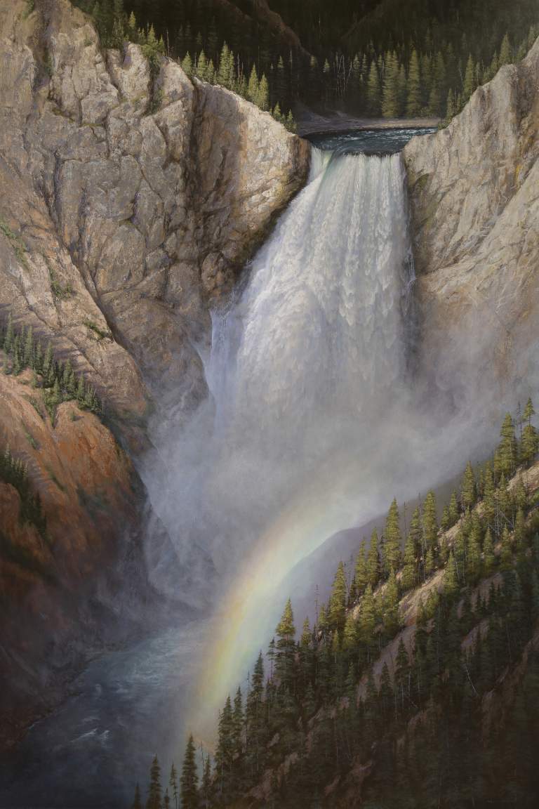 "The Lower Falls, Proverbs 16:3" 48x72 Oil